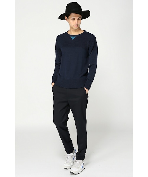 ÉDIFICE ネイビー クルーネック トレーナー M