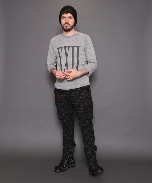 VIRGOwearworks(ヴァルゴウェアワークス)の「Uk check strech cargo pants チェックカーゴパンツ(パンツ・メンズ・GRAY/BLACK・2/3/4)」の9枚目の写真