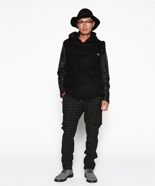 VIRGOwearworks(ヴァルゴウェアワークス)の「Uk check strech cargo pants チェックカーゴパンツ(パンツ・メンズ・GRAY/BLACK・2/3/4)」の14枚目の写真