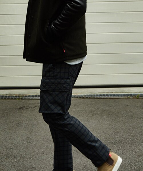 VIRGOwearworks(ヴァルゴウェアワークス)の「Uk check strech cargo pants チェックカーゴパンツ(パンツ・メンズ・GRAY/BLACK・2/3/4)」の13枚目の写真