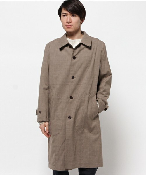 Johnbull Private labo(ジョンブルプライベートラボ)の「ステンカラーコート(ステンカラーコート・メンズ・ネイビー/カーキ・SMALL/MEDIUM/LARGE)」の1枚目の写真