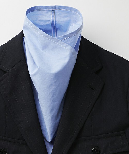 Johnbull Private labo（ジョンブルプライベートラボ）の「ハイネックシャツ（シャツ/ブラウス・メンズ・ブルー・SMALL/MEDIUM）」の4枚目の写真