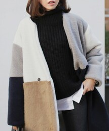 DHOLIC | ボトルネッククロップドニットプルオーバー(ニット/セーター)