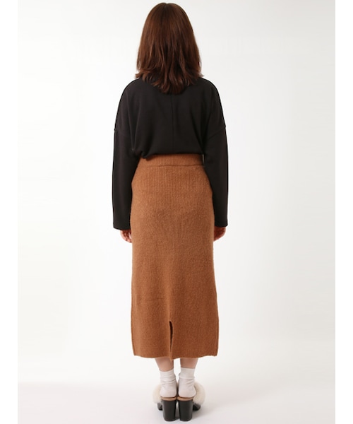 w closet(ダブルクローゼット)の「7G片畦フェイク袖付きスカート(スカート・レディース・オフホワイト/キャメル/ボルドー・FREE)」の6枚目の写真