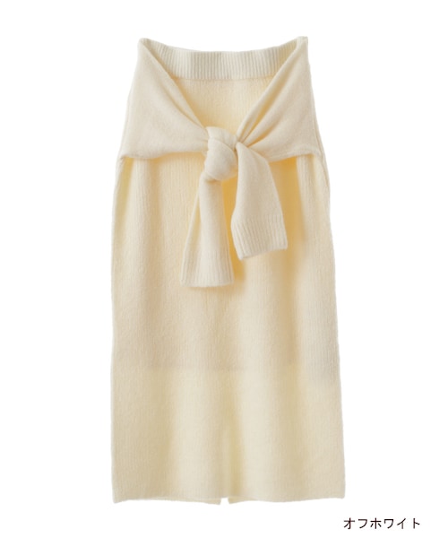 w closet(ダブルクローゼット)の「7G片畦フェイク袖付きスカート(スカート・レディース・オフホワイト/キャメル/ボルドー・FREE)」の1枚目の写真