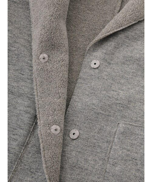 w closet(ダブルクローゼット)の「リバーシブルウール×ボアボンディングコート(ジャケット/アウター・レディース・グレー/ブラック/ベージュ・FREE)」の9枚目の写真