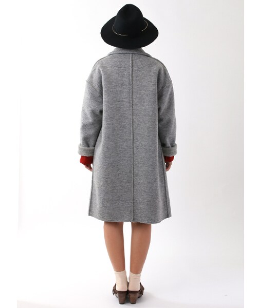 w closet(ダブルクローゼット)の「リバーシブルウール×ボアボンディングコート(ジャケット/アウター・レディース・グレー/ブラック/ベージュ・FREE)」の6枚目の写真