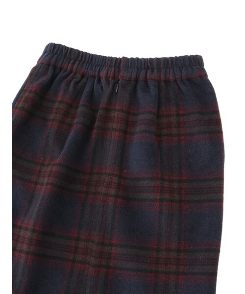 w closet（ダブルクローゼット）の「起毛チェックタイトスカート（スカート・レディース・ブラウン/ネイビー・FREE）」の7枚目の写真