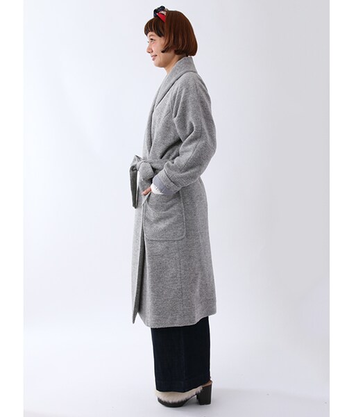 w closet(ダブルクローゼット)の「スライバーガウンコート(ジャケット/アウター・レディース・ベージュ/キャメル/グレー・FREE)」の5枚目の写真