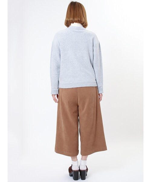 w closet(ダブルクローゼット)の「起毛タック入りガウチョパンツ(パンツ・レディース・モカベージュ/カーキ・FREE)」の5枚目の写真