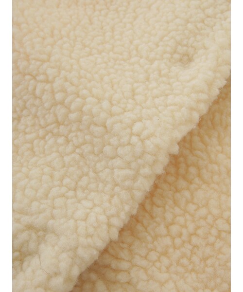 w closet（ダブルクローゼット）の「Vネックボアコート（ジャケット/アウター・レディース・アイボリー/グレージュ・FREE）」の9枚目の写真