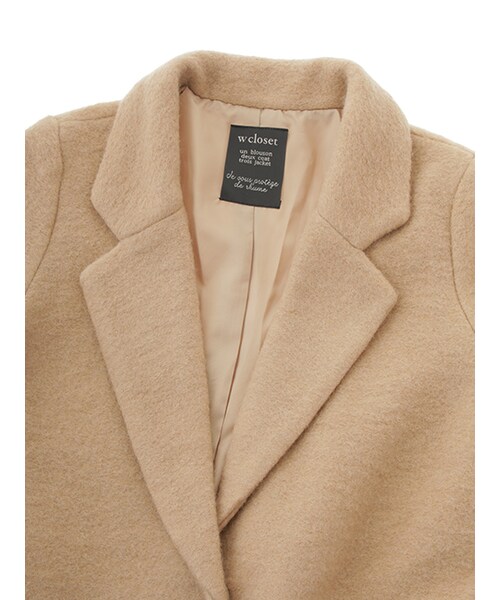 w closet（ダブルクローゼット）の「スライバーチェスターコート（ジャケット/アウター・レディース・ベージュ/サックス/Lグレー・FREE）」の7枚目の写真