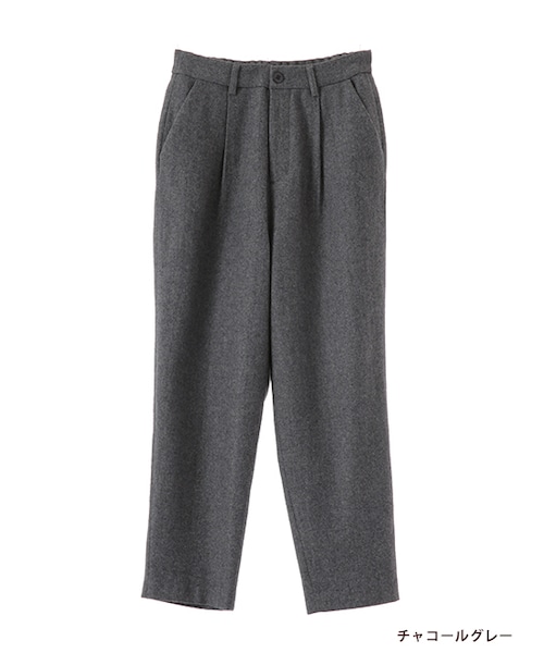 w closet(ダブルクローゼット)の「ウール混フラノタックパンツ(パンツ・レディース・Lグレー/チャコール/ブラック・FREE)」の3枚目の写真