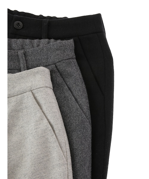w closet(ダブルクローゼット)の「ウール混フラノタックパンツ(パンツ・レディース・Lグレー/チャコール/ブラック・FREE)」の12枚目の写真