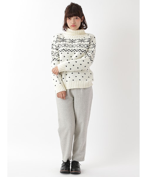 w closet(ダブルクローゼット)の「ウール混フラノタックパンツ(パンツ・レディース・Lグレー/チャコール/ブラック・FREE)」の13枚目の写真