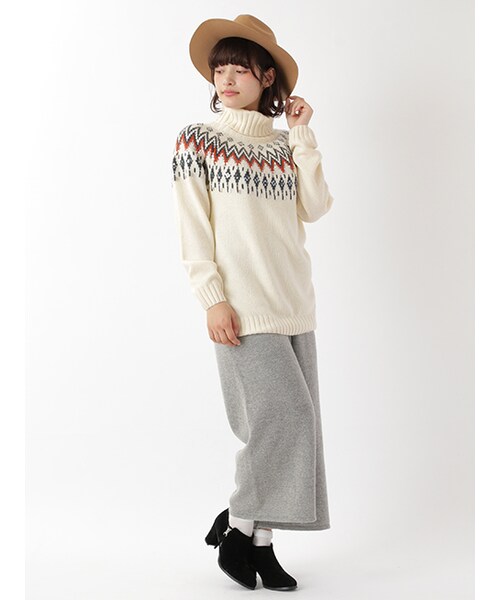 w closet(ダブルクローゼット)の「7Gニットワイドパンツ(パンツ・レディース・ピンク/グレー/カーキ・FREE)」の11枚目の写真