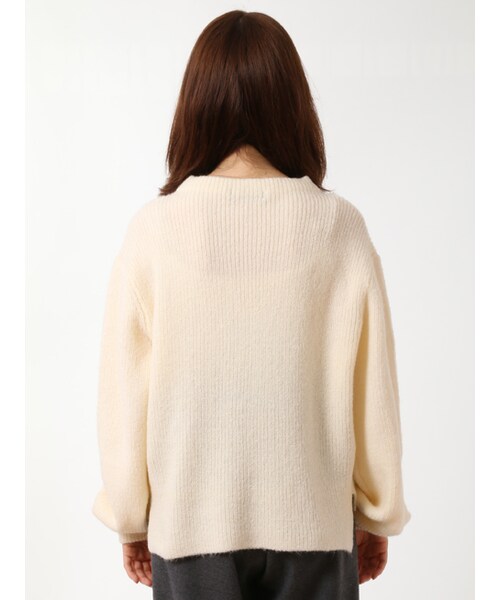 w closet(ダブルクローゼット)の「7G片畦ボトルネックニット(トップス・レディース・オフホワイト/キャメル/ボルドー・FREE)」の6枚目の写真