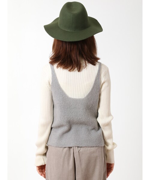 w closet（ダブルクローゼット）の「7G片畦ビスチェ（トップス・レディース・Lグレー/キャメル/ネイビー・FREE）」の6枚目の写真