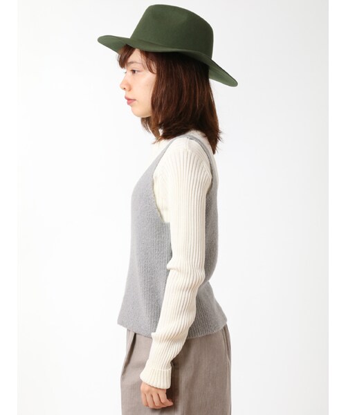 w closet（ダブルクローゼット）の「7G片畦ビスチェ（トップス・レディース・Lグレー/キャメル/ネイビー・FREE）」の5枚目の写真