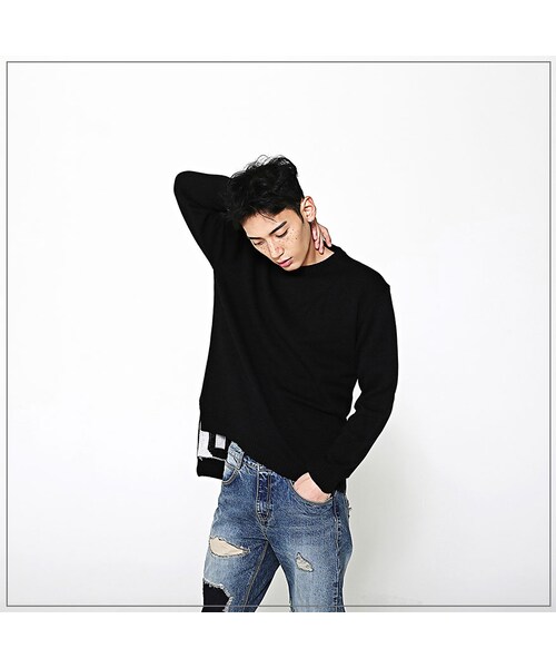 ROMANTIC CROWN（ロマンティッククラウン）の「GOOD LONG KNIT_BLACK（その他・メンズ・기타）」の5枚目の写真