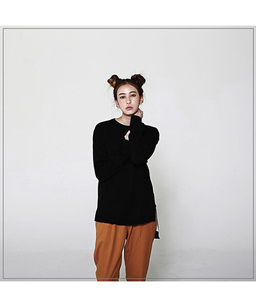 ROMANTIC CROWN（ロマンティッククラウン）の「GOOD LONG KNIT_BLACK（その他・メンズ・기타）」の6枚目の写真