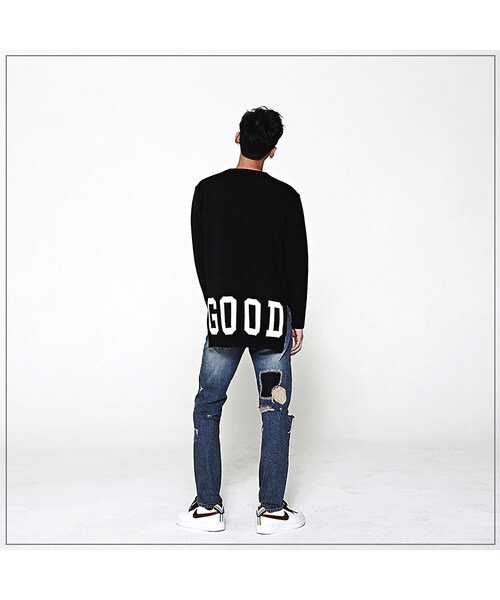 ROMANTIC CROWN（ロマンティッククラウン）の「GOOD LONG KNIT_BLACK（その他・メンズ・기타）」の3枚目の写真
