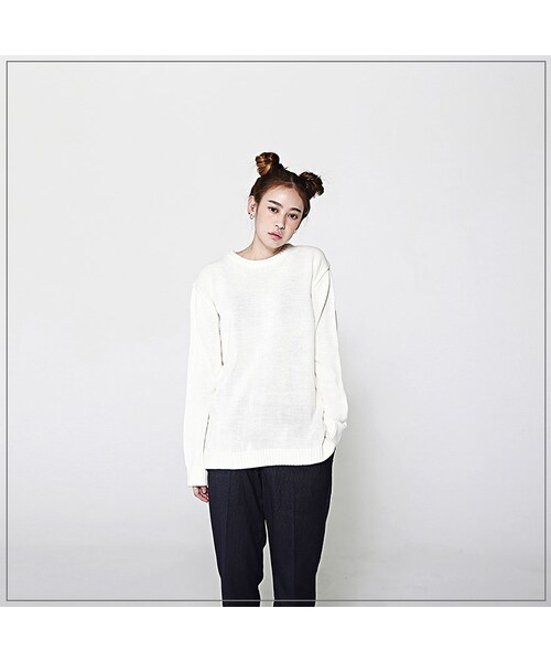 ROMANTIC CROWN（ロマンティッククラウン）の「GOOD LONG KNIT_IVORY（その他・メンズ・기타）」の6枚目の写真