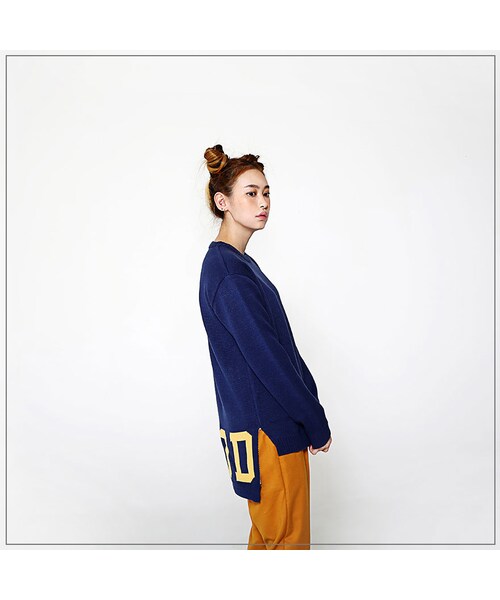 ROMANTIC CROWN（ロマンティッククラウン）の「GOOD LONG KNIT_NAVY（その他・メンズ・기타）」の6枚目の写真