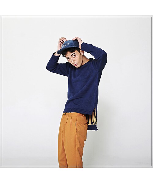 ROMANTIC CROWN（ロマンティッククラウン）の「GOOD LONG KNIT_NAVY（その他・メンズ・기타）」の7枚目の写真