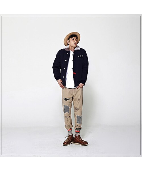 ROMANTIC CROWN（ロマンティッククラウン）の「PSF 6OZ DECK JACKET_NAVY（ジャケット/アウター・メンズ・기타）」の3枚目の写真