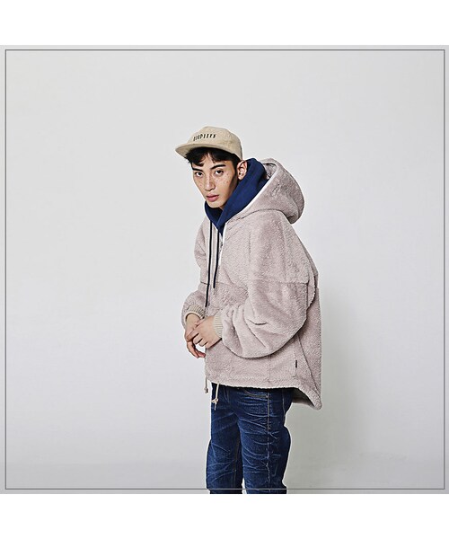 ROMANTIC CROWN（ロマンティッククラウン）の「YETI FULL ZIP HOOD JACKET_BEIGE（ジャケット/アウター・メンズ・기타）」の7枚目の写真