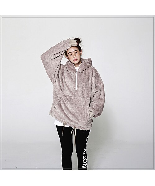 ROMANTIC CROWN（ロマンティッククラウン）の「YETI FULL ZIP HOOD JACKET_BEIGE（ジャケット/アウター・メンズ・기타）」の8枚目の写真