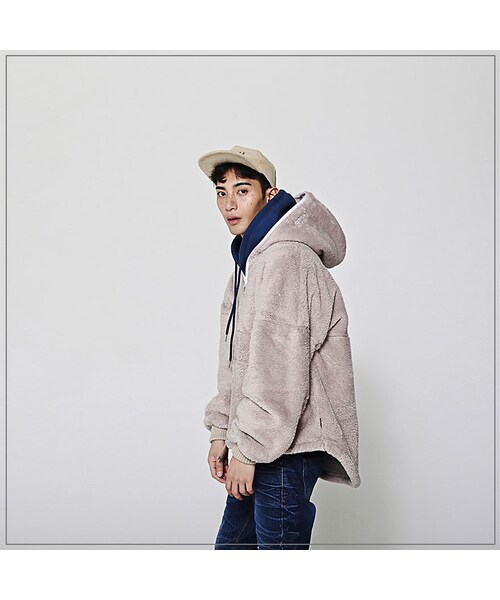 ROMANTIC CROWN（ロマンティッククラウン）の「YETI FULL ZIP HOOD JACKET_BEIGE（ジャケット/アウター・メンズ・기타）」の9枚目の写真