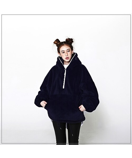 ROMANTIC CROWN（ロマンティッククラウン）の「YETI FULL ZIP HOOD JACKET_NAVY（ジャケット/アウター・メンズ・기타）」の8枚目の写真