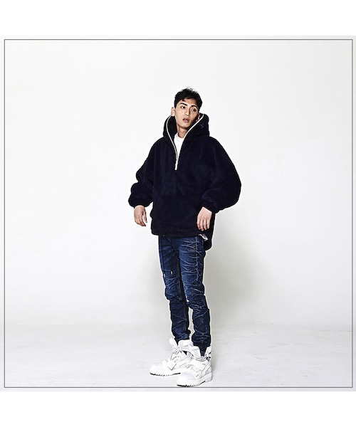 ROMANTIC CROWN（ロマンティッククラウン）の「YETI FULL ZIP HOOD JACKET_NAVY（ジャケット/アウター・メンズ・기타）」の5枚目の写真