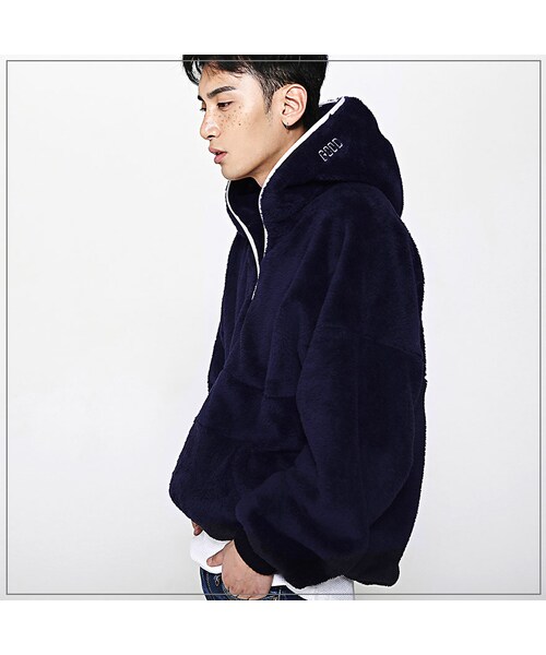 ROMANTIC CROWN（ロマンティッククラウン）の「YETI FULL ZIP HOOD JACKET_NAVY（ジャケット/アウター・メンズ・기타）」の14枚目の写真
