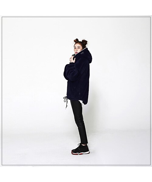 ROMANTIC CROWN（ロマンティッククラウン）の「YETI FULL ZIP HOOD JACKET_NAVY（ジャケット/アウター・メンズ・기타）」の4枚目の写真