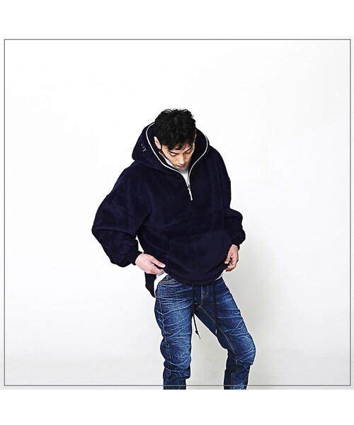 ROMANTIC CROWN（ロマンティッククラウン）の「YETI FULL ZIP HOOD JACKET_NAVY（ジャケット/アウター・メンズ・기타）」の9枚目の写真