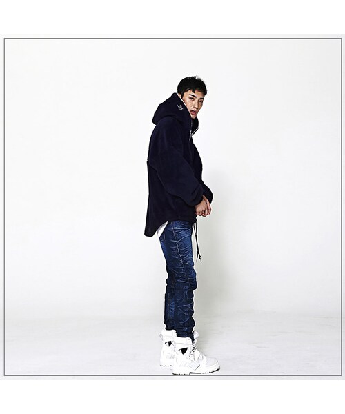 ROMANTIC CROWN（ロマンティッククラウン）の「YETI FULL ZIP HOOD JACKET_NAVY（ジャケット/アウター・メンズ・기타）」の3枚目の写真