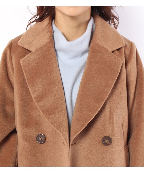 PAGEBOY（ページボーイ）の「ウール混BIGスリーブショートコート（ジャケット/アウター・レディース・グレー/キャメル）」の7枚目の写真