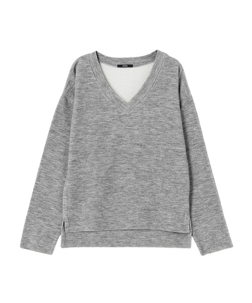 EMODA（エモダ）の「W FACE V NECK トップス（トップス・レディース・ホワイト/グレー/ブラック/ベージュ・F）」の11枚目の写真