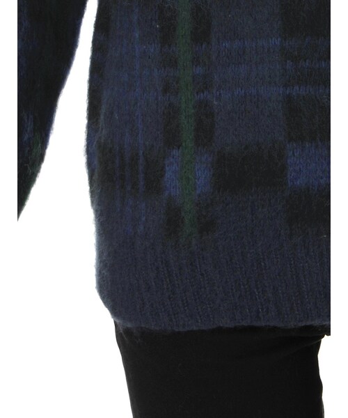 EMODA(エモダ)の「Light check fur knit(トップス・レディース・ホワイト/グリーン/ネイビー・F)」の9枚目の写真