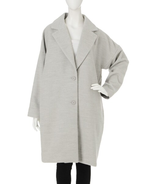 jouetie（ジュエティ）の「モッサドロップショルダーチェスターコート（ジャケット/アウター・レディース・オフホワイト/グレー/ピンク・M）」の5枚目の写真