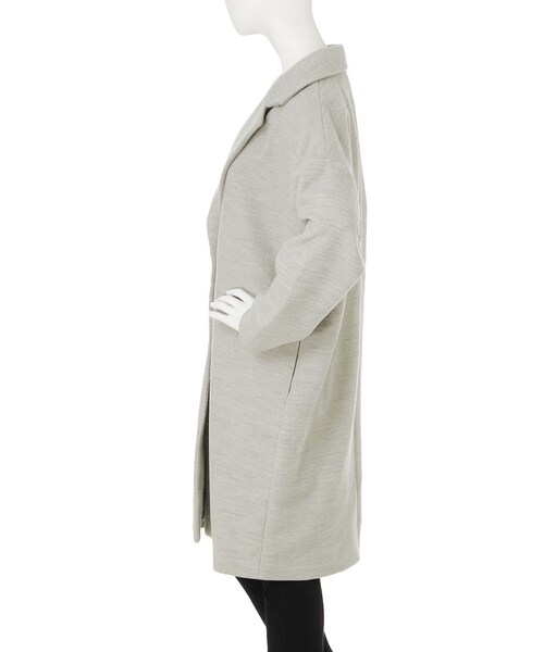 jouetie（ジュエティ）の「モッサドロップショルダーチェスターコート（ジャケット/アウター・レディース・オフホワイト/グレー/ピンク・M）」の6枚目の写真