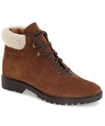 TOPSHOP | Topshop Lace-Up Ankle Boots with Faux Fur Trim (Women)(ブーツ)