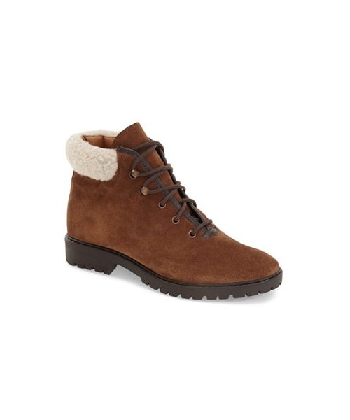 TOPSHOP(トップショップ)の「Topshop Lace-Up Ankle Boots with Faux Fur Trim (Women)(ブーツ・レディース・Brown・Regular 5.5US / 36EU/Regular 6.5US / 37EU/Regular 7.5US / 38EU/Regular 8.5US / 39EU/Regular 9.5US / 40EU)」の1枚目の写真