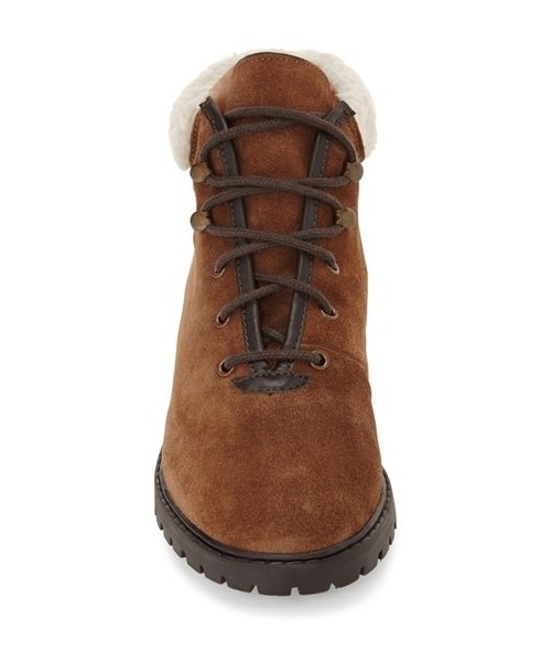 TOPSHOP(トップショップ)の「Topshop Lace-Up Ankle Boots with Faux Fur Trim (Women)(ブーツ・レディース・Brown・Regular 5.5US / 36EU/Regular 6.5US / 37EU/Regular 7.5US / 38EU/Regular 8.5US / 39EU/Regular 9.5US / 40EU)」の2枚目の写真