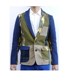 NIRAME.CO | 【残り１枚のみ】テーラードジャケット ネイビー✖️迷彩(テーラードジャケット)