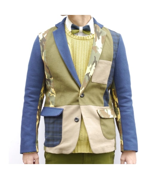 NIRAME.CO（ニラメッコ）の「【残り１枚のみ】テーラードジャケット ネイビー✖️迷彩（テーラードジャケット・メンズ・その他）」の12枚目の写真