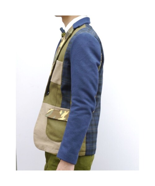 NIRAME.CO（ニラメッコ）の「【残り１枚のみ】テーラードジャケット ネイビー✖️迷彩（テーラードジャケット・メンズ・その他）」の4枚目の写真